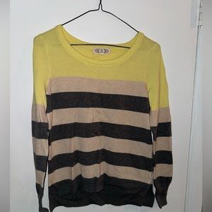 Pink Rose Women Striped Sweater Size M